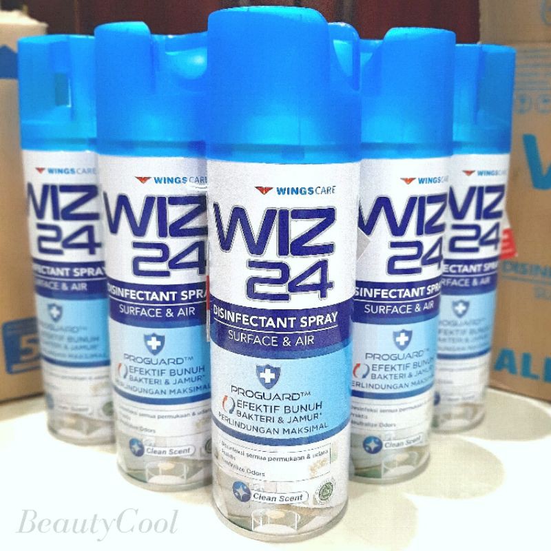 Disinfektan Wiz24 WingsCare Disinfectant Wiz 24 Aerosol Desinfektan Spray Anti Bakteri Jamur Virus