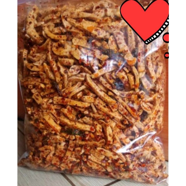 

Basreng cikruh daun jeruk / kripik basreng pedas / Krupuk pedas daun jeruk ( Bisa COD )