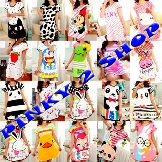 PIYAMA BABYDOLL DASTER PRINTING KARTUN BAJU  MURAH  