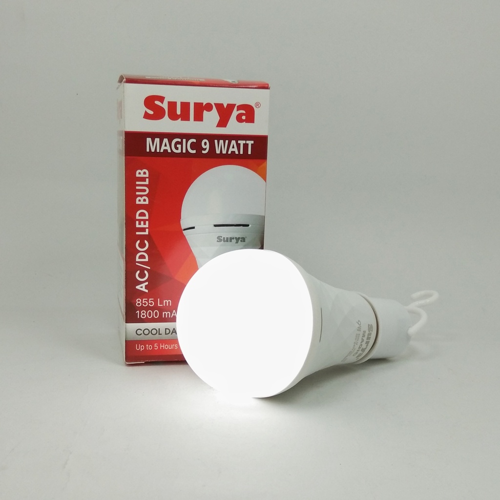 LAMPU EMERGENCY LED SURYA MAGIC 9 WATT LAMPU DARURAT LED BULB 9 WATT LAMPU LED 9 WATT LAMPU LED BULB AC/DC 9 WATT