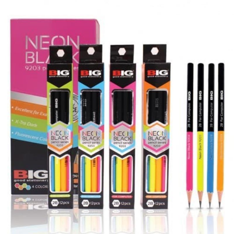

BIG Neon Black Pencil Series 9203