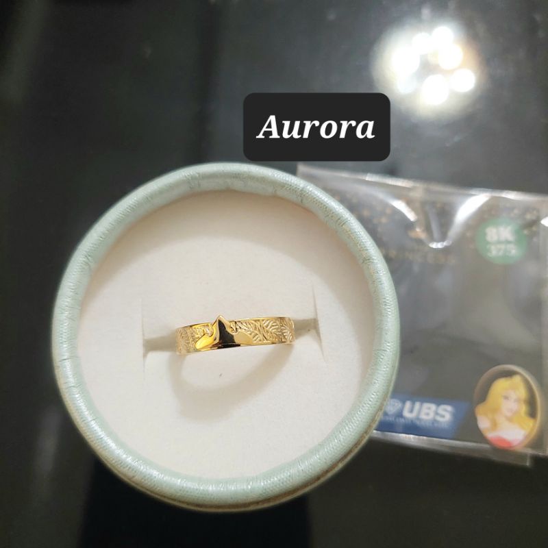 Cincin princess disney ariel, belle, aurora, snow white, cinderella new UBS kadar 8K 375