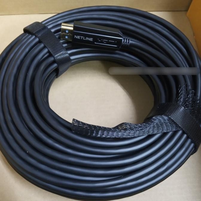 Netline Kabel HDMI Fiber Optic FO 30Meter Support 4K