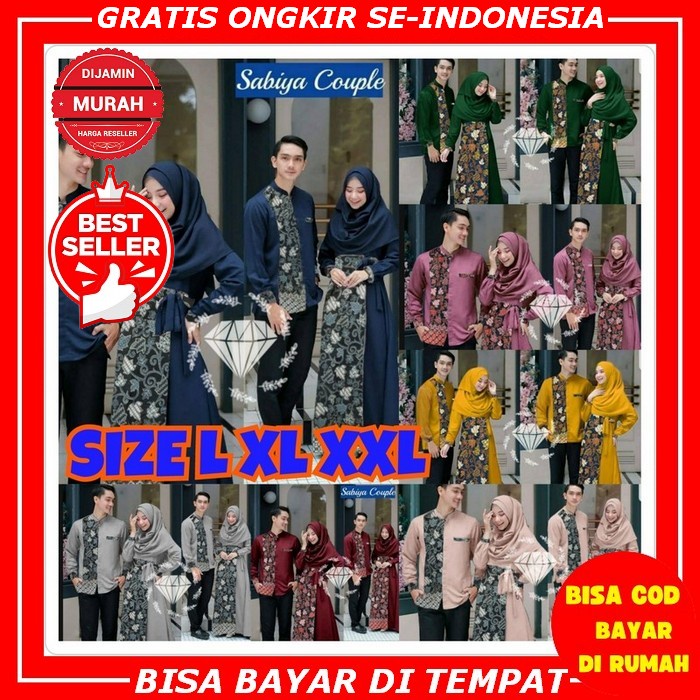 Dress Muslim Gamis Couple Keluarga Terbaru Pasangan Suami Istri Kondangan Kekinian Terbaru 2022 / Ba