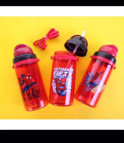 Botol Minum Anak Sedotan Karakter Unicorn/spiderman/little Pony 868/867