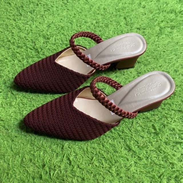 sepatu heels rajutan terbaru zha shoes