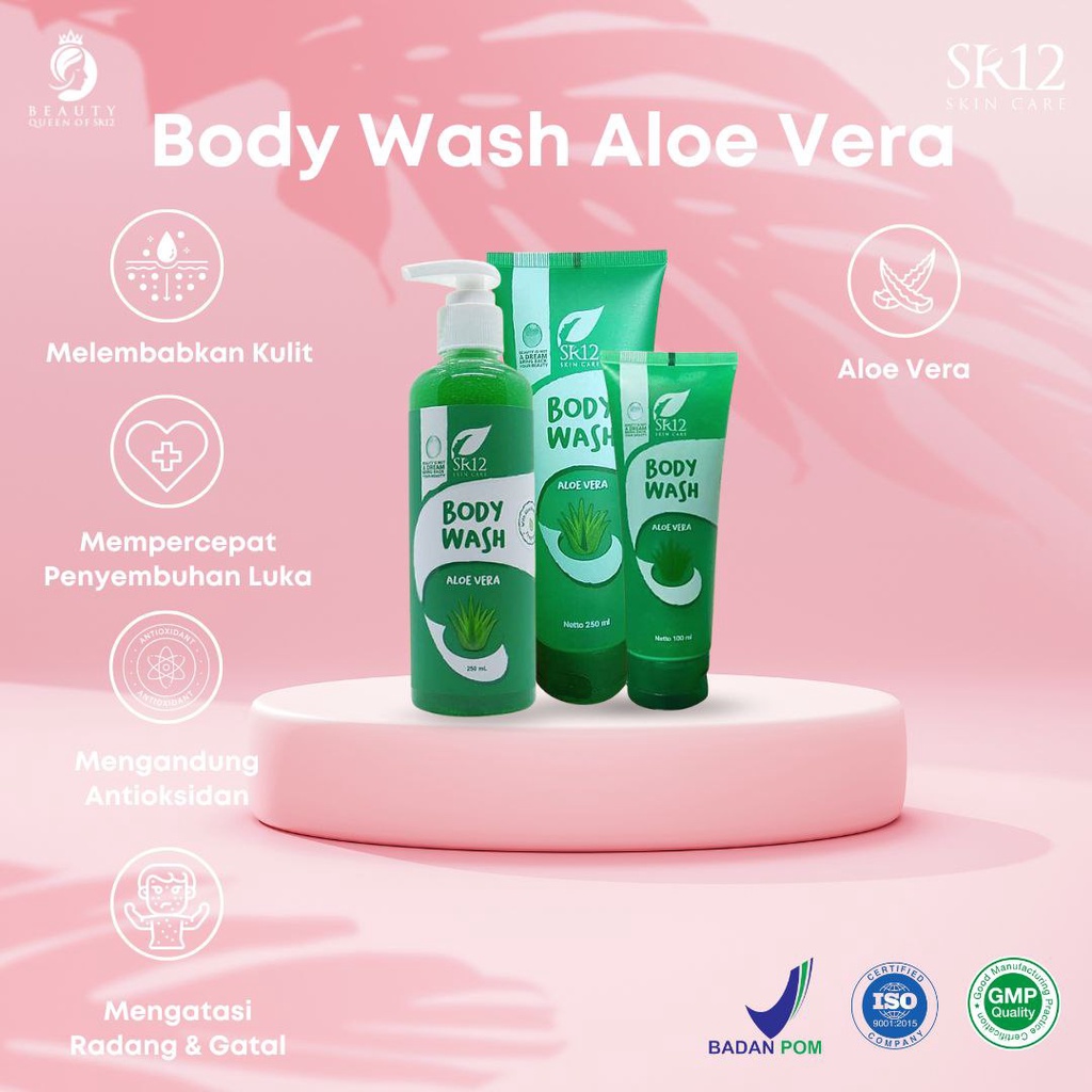 Body Wash Aloe Vera SR12 Sabun Mandi Cair Menghaluskan Kulit Tubuh MEngatasi Jerawat Di Badan