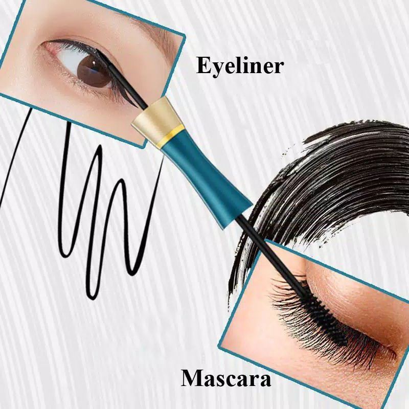 Medan Termurah/Ready stock Lameila Waterproff Mascara Eyeliner 3D 2LML 2in1