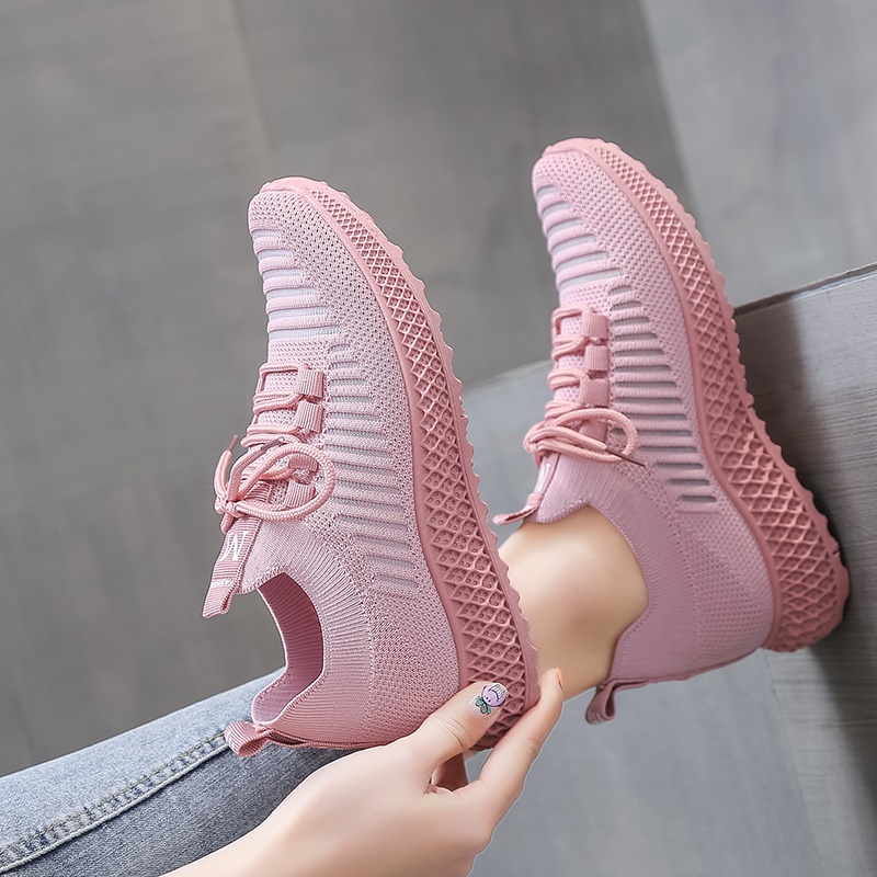 QINGSHUI Sepatu Wanita Kualitas Tinggi Sepatu Lari Bertali Wanita Yang Nyaman Dan Bernapas Sepatu Sneaker Wanita Yang Sangat Cantik Sepatu Wanita Terbaru Kekinian ViraSepatu Wanita l