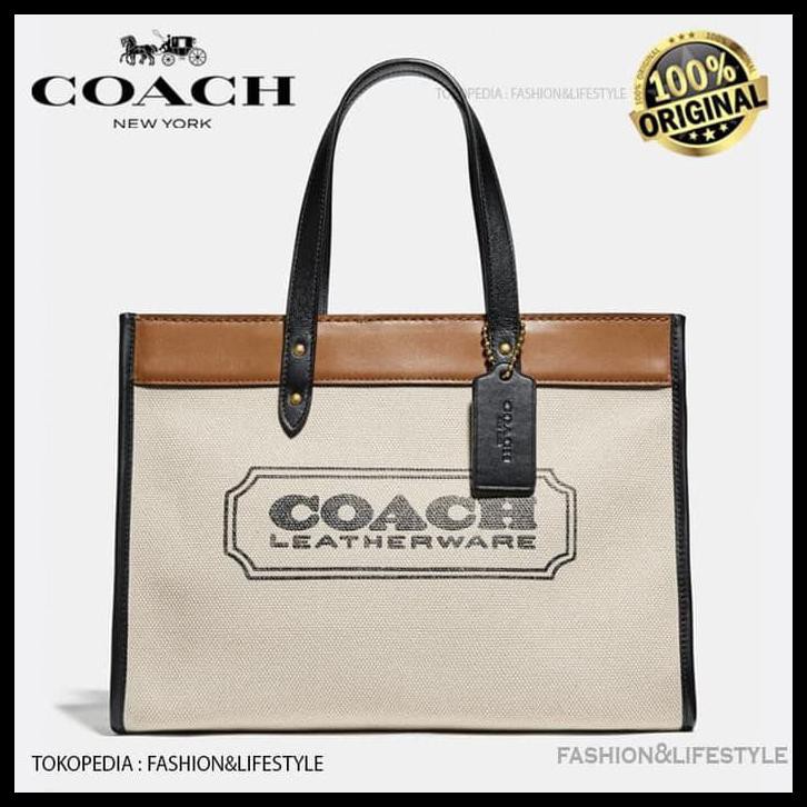 Jual Coach Tote Bag Field 30 With Coach Badge - Tas Coach Original 100%
