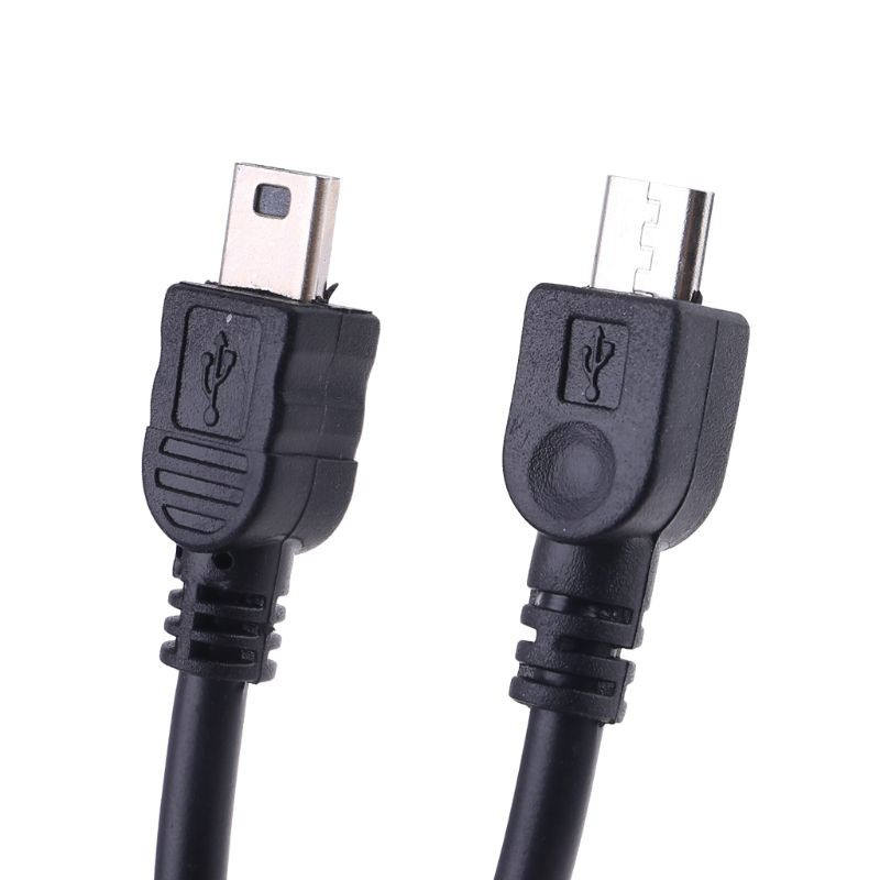 CRE  Micro USB 5 Pin B Male To Mini USB 5 Pin Male Data Adapter Converter Cable Cord