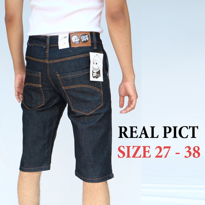 Celana jeans pendek pria size 28-38 Bahan Lembut Nyaman dipakai