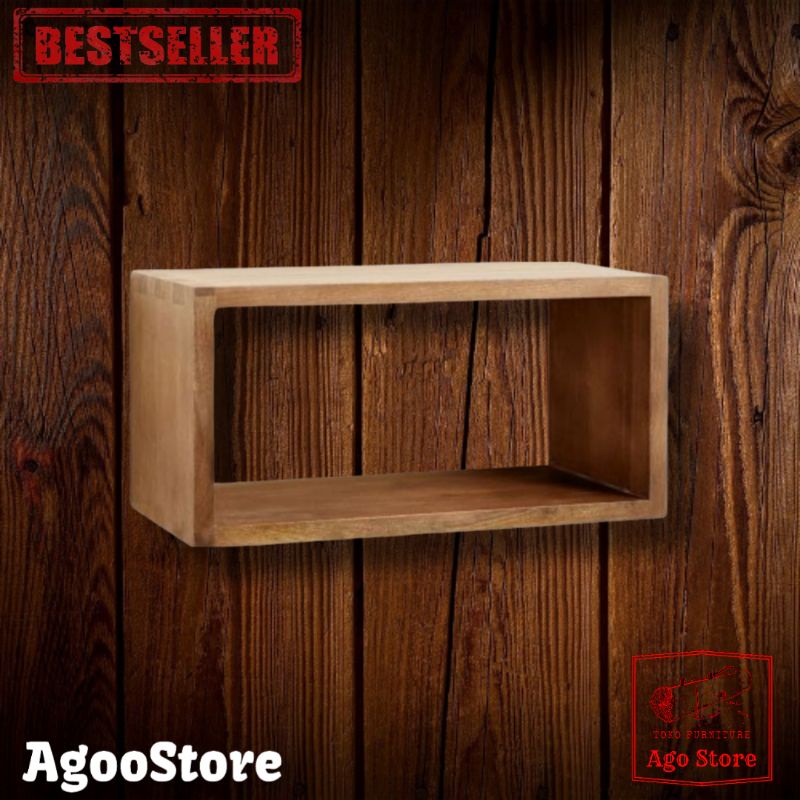 Rak persegi panjang Rak bunga Pajangan dinding Rak kayu Rak kotak
