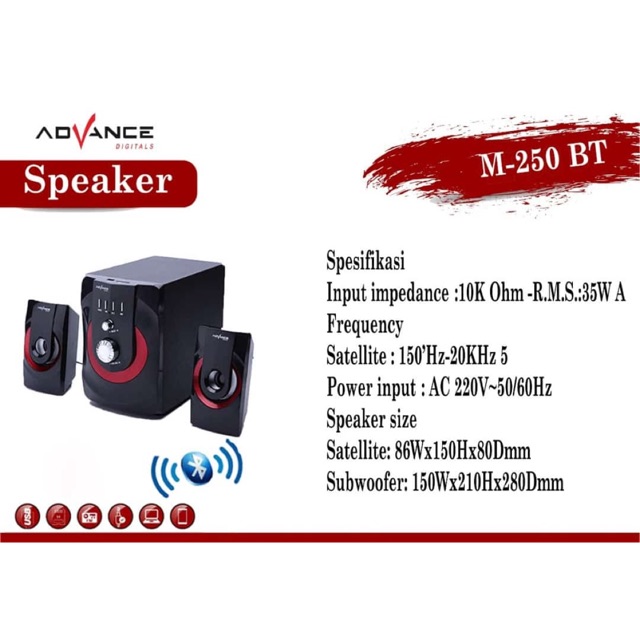 SPEAKER ADVANCE M250BT MANTAP