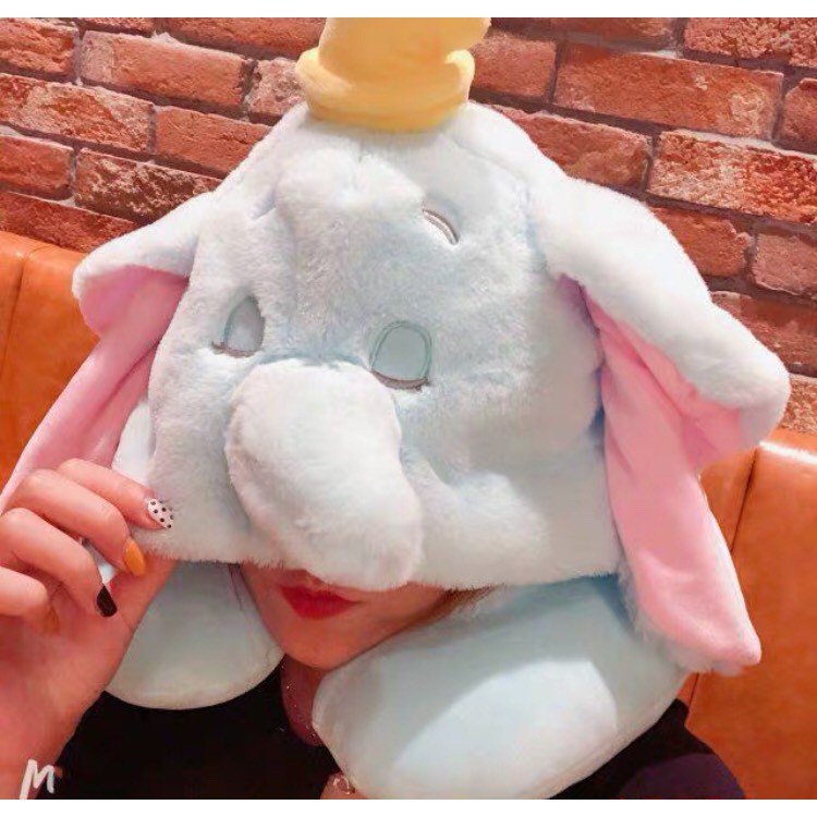 BANTAL LEHER BONEKA FLYING DUMBO GAJAH ELEPHANT NECK PILLOW TRAVEL