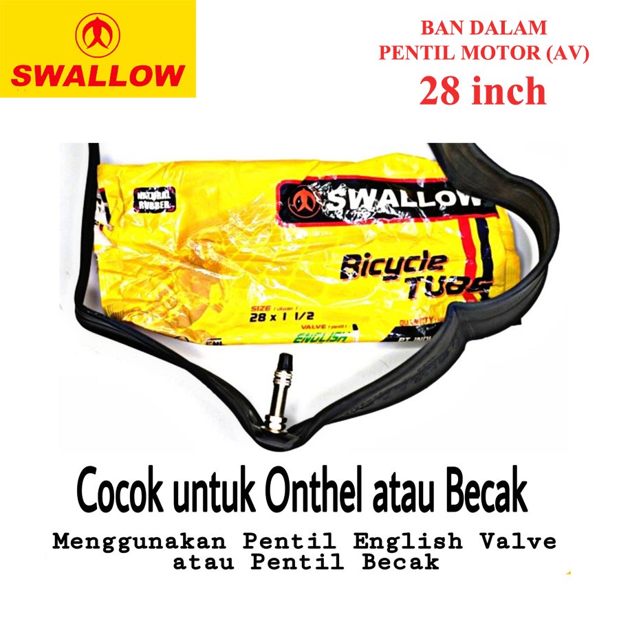 Swallow Ban Dalam Sepeda 28 inch 28&quot; Becak Gerobak