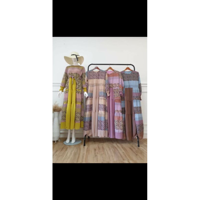 gamis full Ceruti babydoll/gamis Ceruti/gamis cantik/gamis Ceruti motif