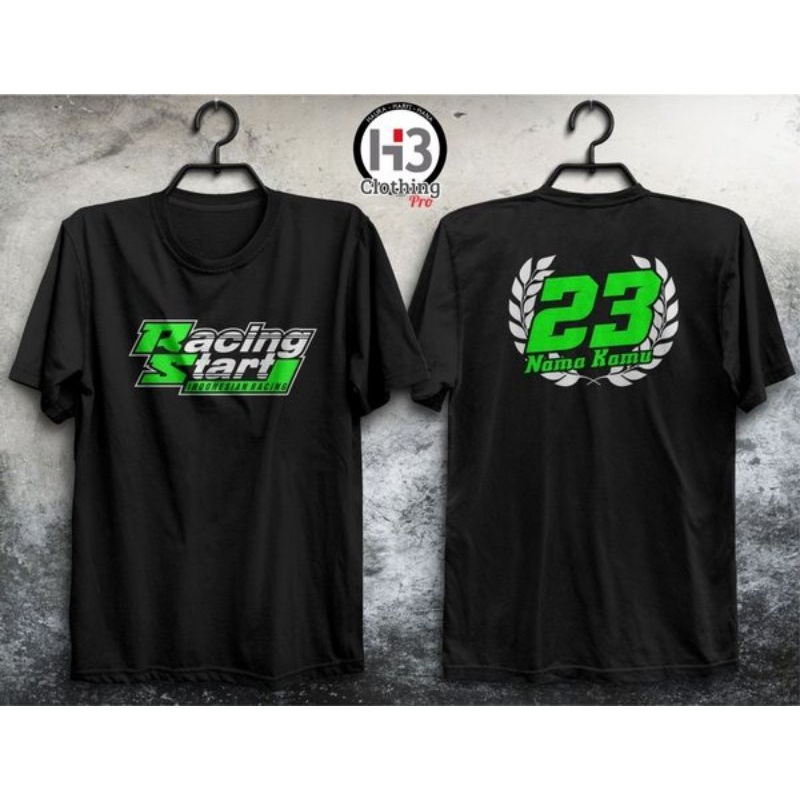 KAOS COSTUM RACING START request nama dan nomor