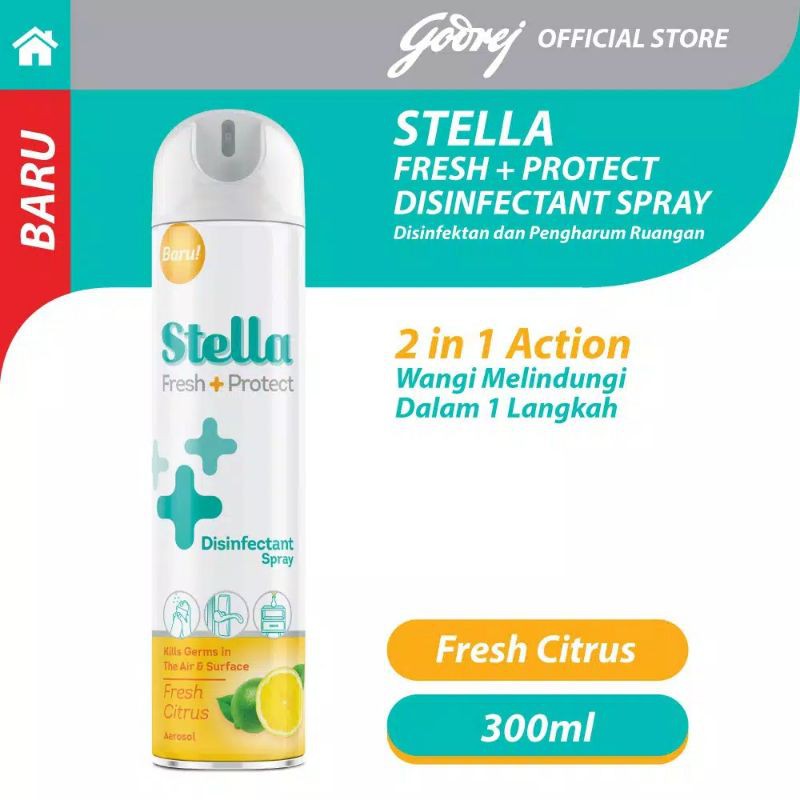 STELLA FRESH &amp; PROTECT AEROSOL FRESH CITRUS 300 ML