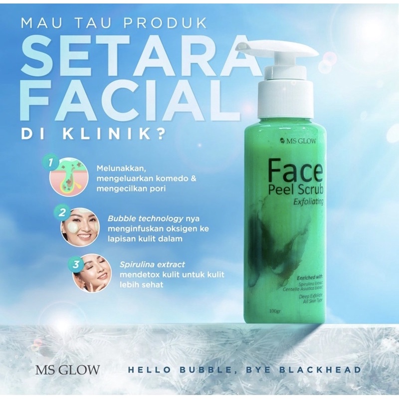 face scrub ms glow face scrub muka
