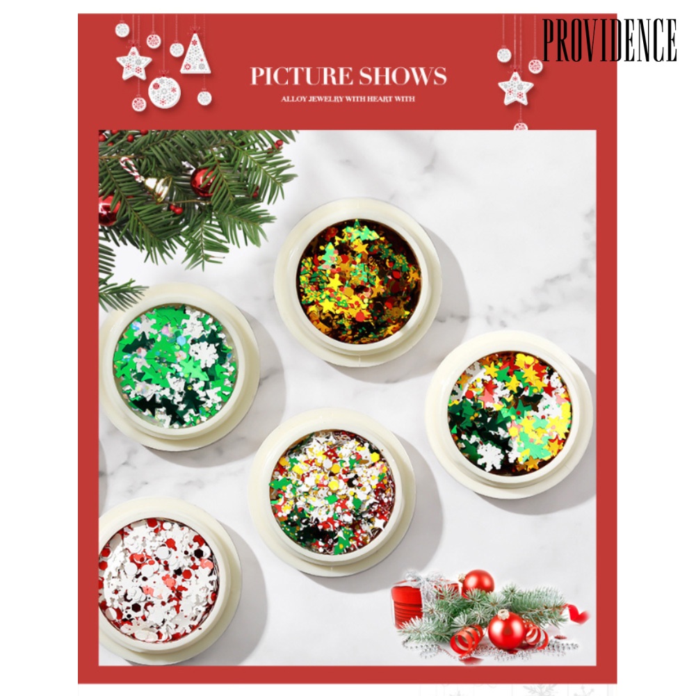 Providence Christmas Snowflake Nail Art Sequins DIY Glitter Flakes Decal Manicure Decor