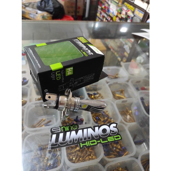 Lampu Depan Luminos LED Kaki 3 H4 Scoopy Vixion