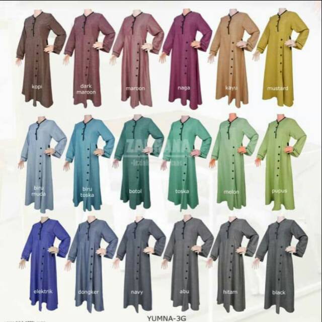 Gamis Yumna triji 3G zahrana indah