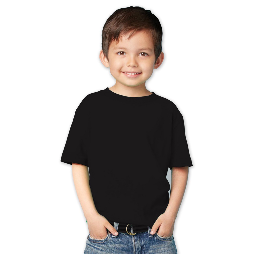 3 Pcs - KaosYES Kaos Polos Anak (Hitam dan Abu Misty) | Shopee Indonesia