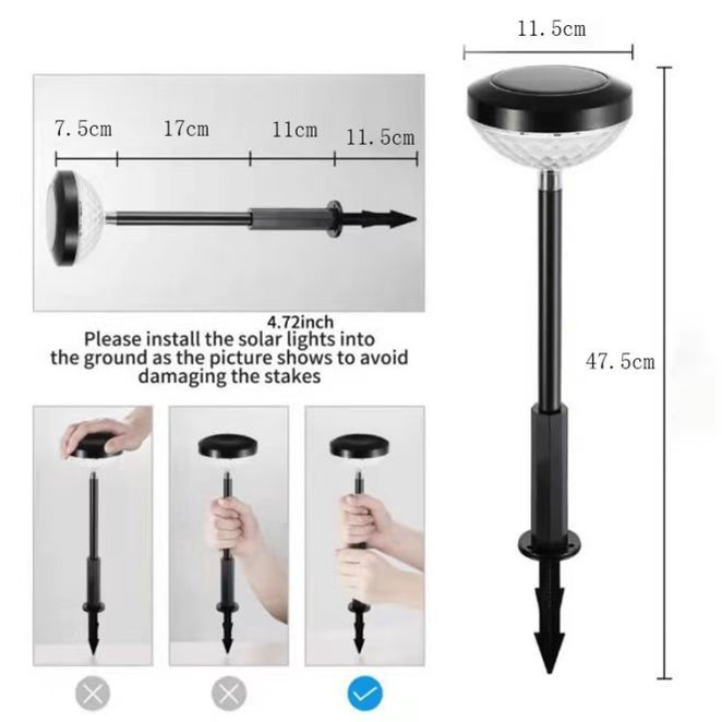 Lampu Proyektor LED 2 Mode Tenaga Surya Anti Air Untuk Dekorasi Outdoor