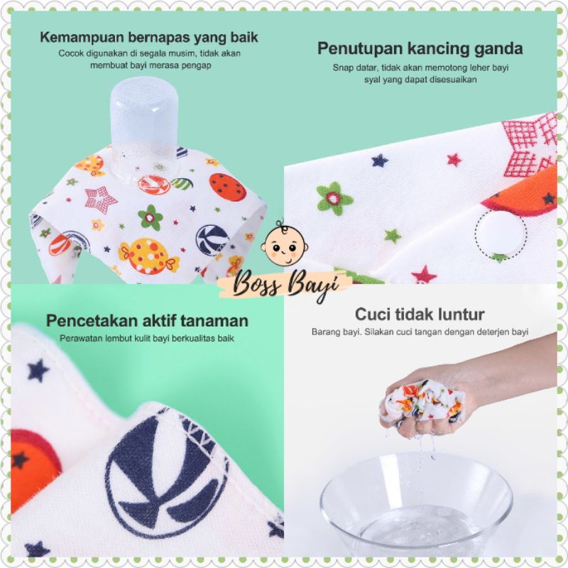 BOSS BAYI - Slaber Katun Segitiga Bayi / Celemek Bayi