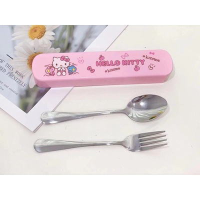 Tempat Sendok set sanrio PM020 sendok garpu alat makan bekal