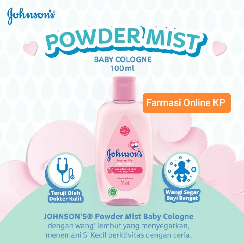 JOHNSON'S Baby Cologne Powder Mist 100ml Baby Colone Pink Muda Murah COD