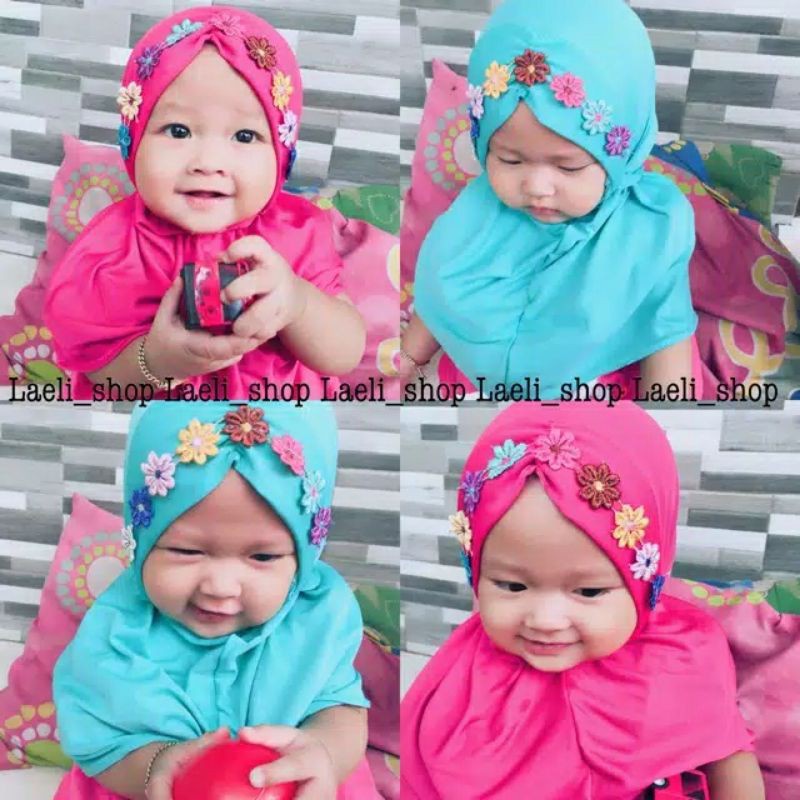 Jilbab anak kids renda kepala melati warna-warni terlucu/TERBARU)/Bergo anak kids renda warna kepala Best seller