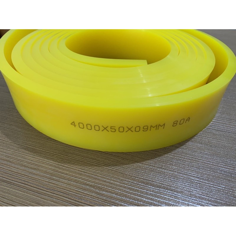 KARET RAKEL SABLON KUNING PAPAK PLASTISOL 50MMX9MM PER CM