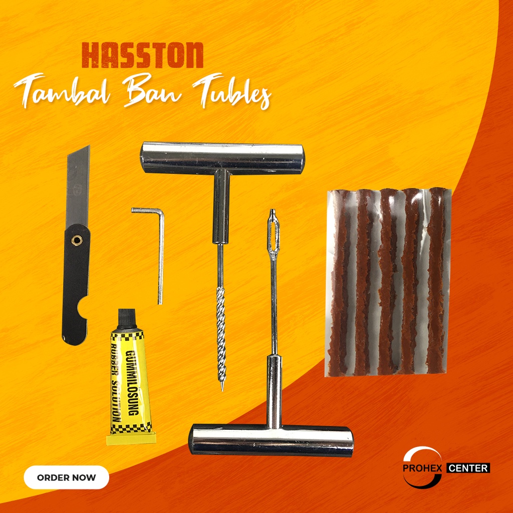 ALAT TAMBAL BAN / TEMBEL BAN TUBLES TUBELESS HASSTON PROHEX GAGANG BESI