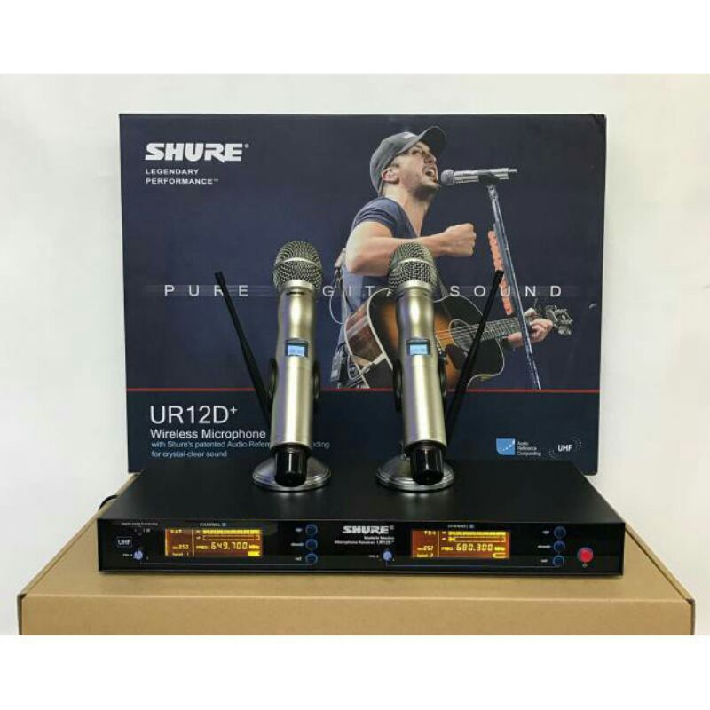 Mic Wireless SHURE UR12D+ UR 12 D Plus Handle Terbaik