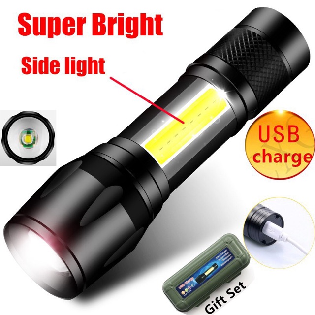 Senter Saku Mini LED 3 Mode Rechargeable / Senter Mini LED /  lampu Senter LED