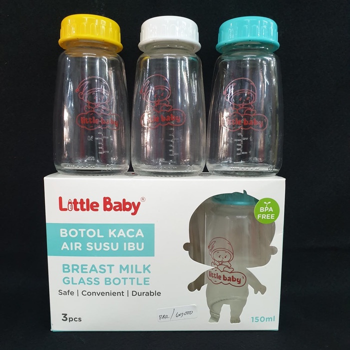 Little baby botol Asi Kaca 150ml 3 Pcs free bubble warp 2K 1212