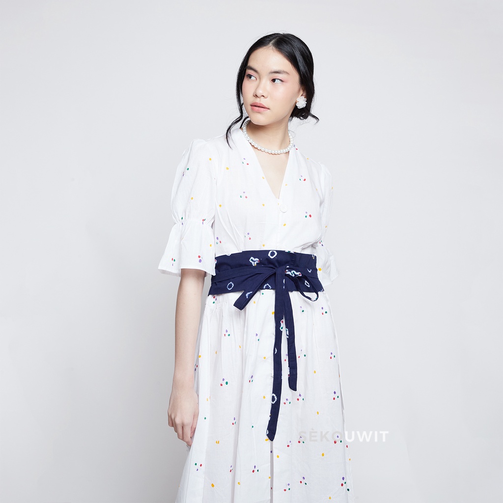 IVY Obi (Belt/Sabuk) Batik Jumputan Biru Navy Sèkouwit