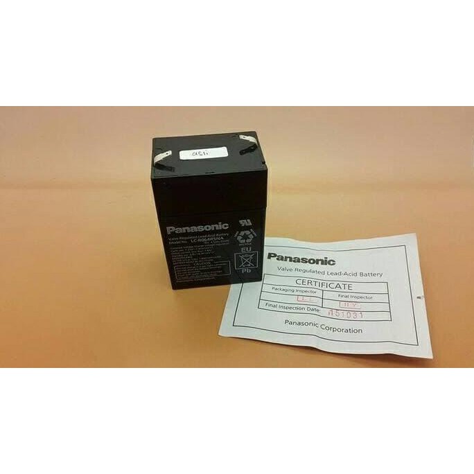 Baterai PANASONIC Asli Original Aki Kering Accu 6volt 6 volt 6v 4.5Ah