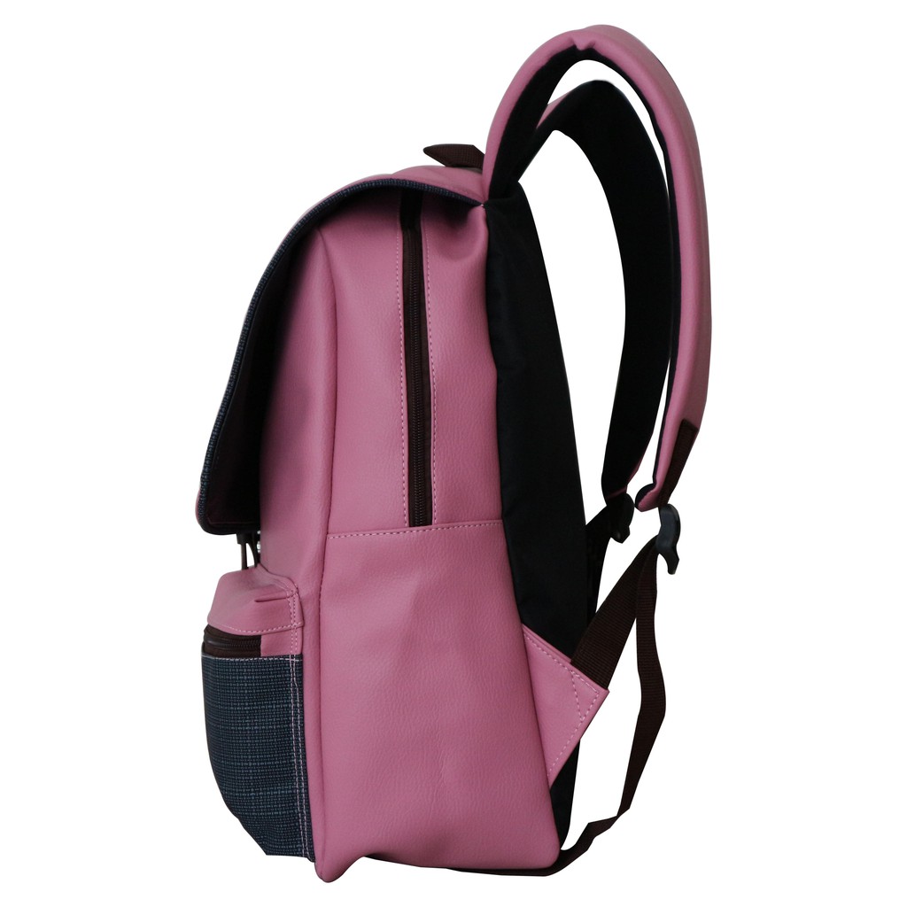 Tas Punggung Gendong Terbaru Kualitas Bagus Ransel Saku Pink Casual