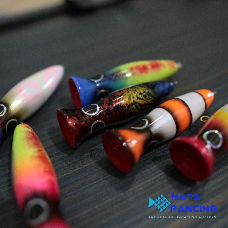 Umpan pancing popper 5gr 7gr 12gr 15gr lure killer top water handmade bahan kayu untuk lure casting