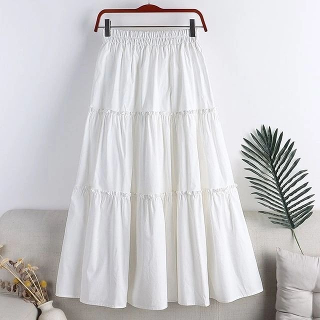 ROK MIZUNI SKIRT HS TOYOBO P.ROK 95 CM L.PINGGANG 60 - 96 CM FULL KARET ROK POLOS PANJANG / ROK WANITA KOREAN STYLE / BAHAWAN KEKINIAN / FASHION MUSLIM WANITA / SKIRT WANITA KOREAN STYLE MUSLIM