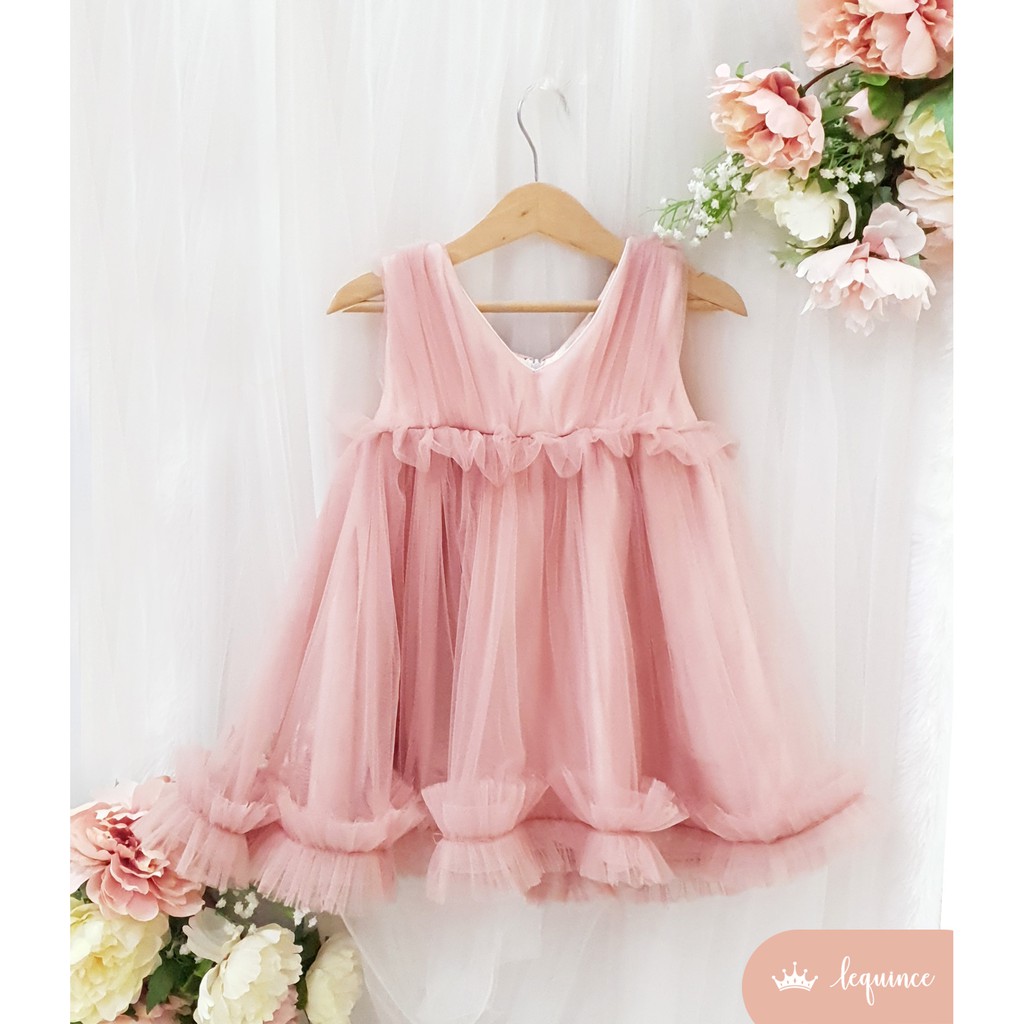 Lequince - Dress Bayi Perempuan/ Baju Pesta Bayi Perempuan/ Gaun Pesta Bayi Perempuan