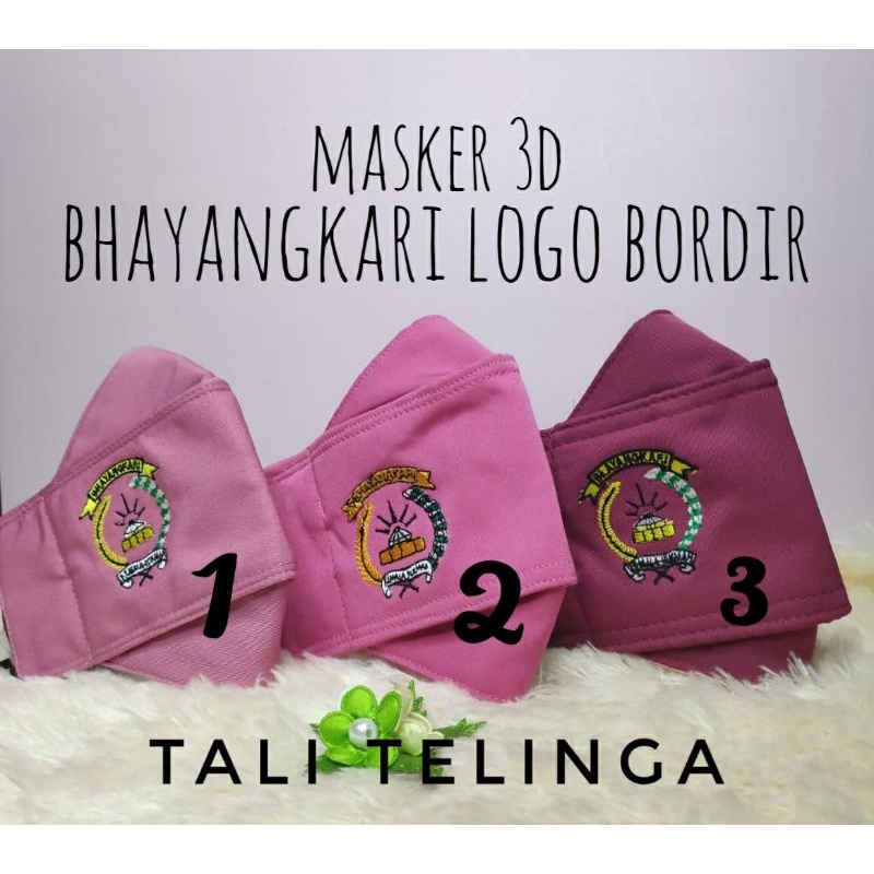 masker 3D PSH bhayangkari bordir telinga