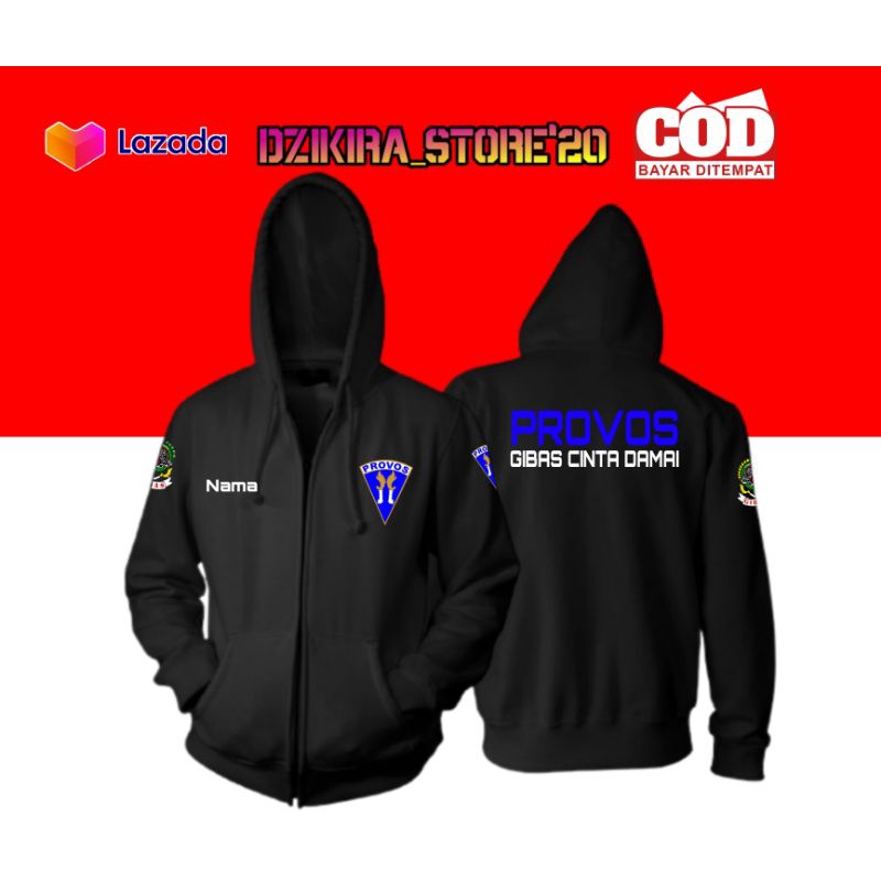 zipper provos gibas//atribut gibas//jaket ormas gibas//sweater ormas gibas