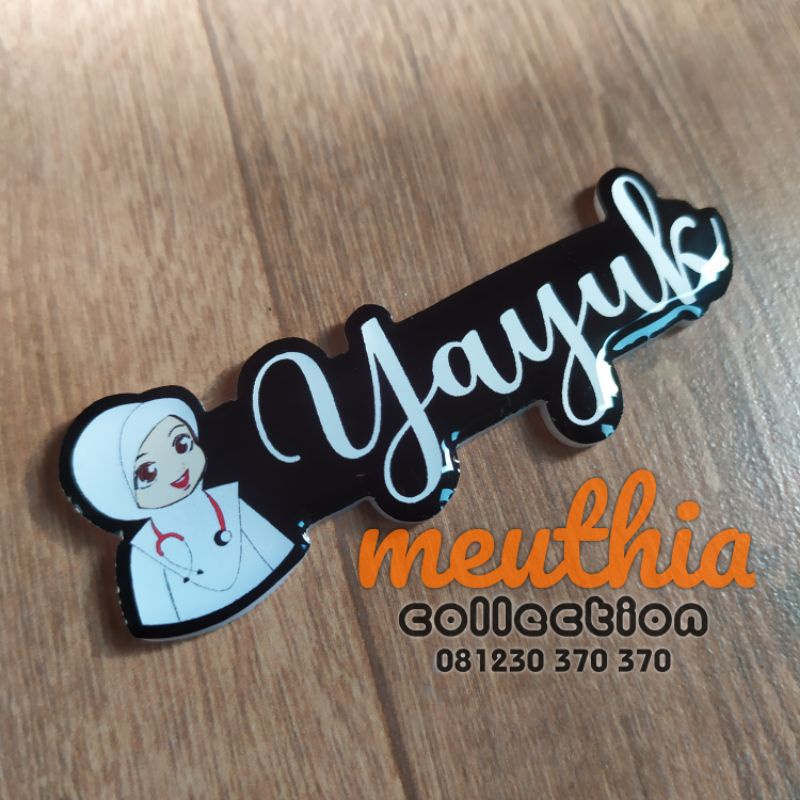 

Papan Nama Nakes Magnet Unik