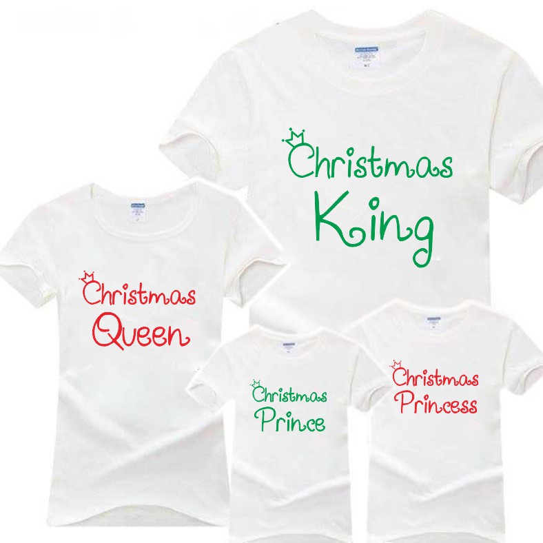 Baju Kaos Keluarga Family Couple Natal Request Nama Termurah Christmas King Queen