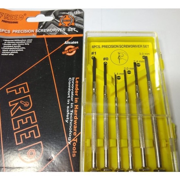 OBENG SET HP FREED 6 PCS/ OBENG SET KACAMATA MAINAN JAM HP KULKAS RADIO TV/PRECISION SCREWDRIVER SET