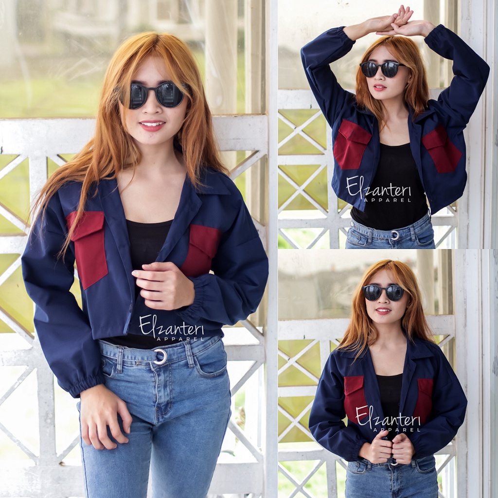 Jaket Crop | Jaket Wanita Katun Ivank